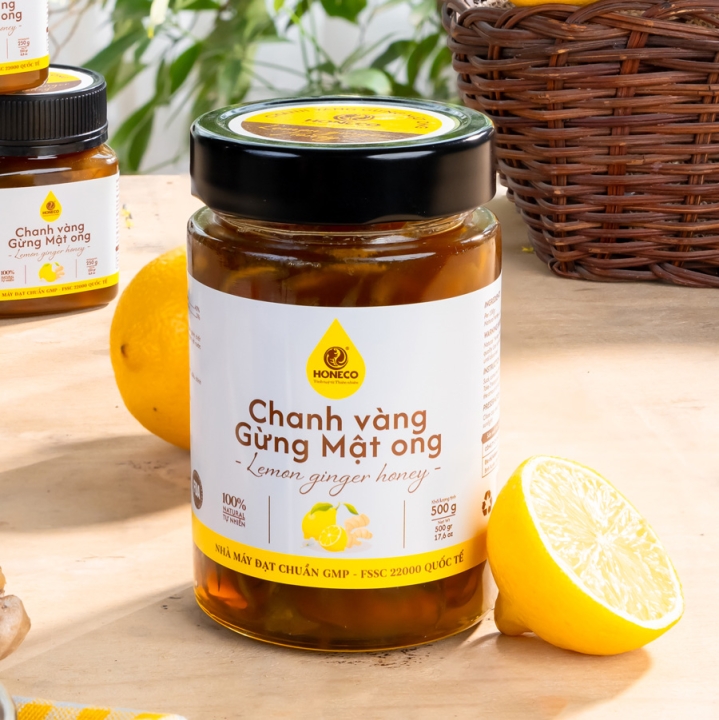Chanh Vàng Gừng Mật Ong Honeco 500g